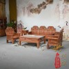 缅花沙发厂商-买新款花梨象头沙发来广西兴越阁红木