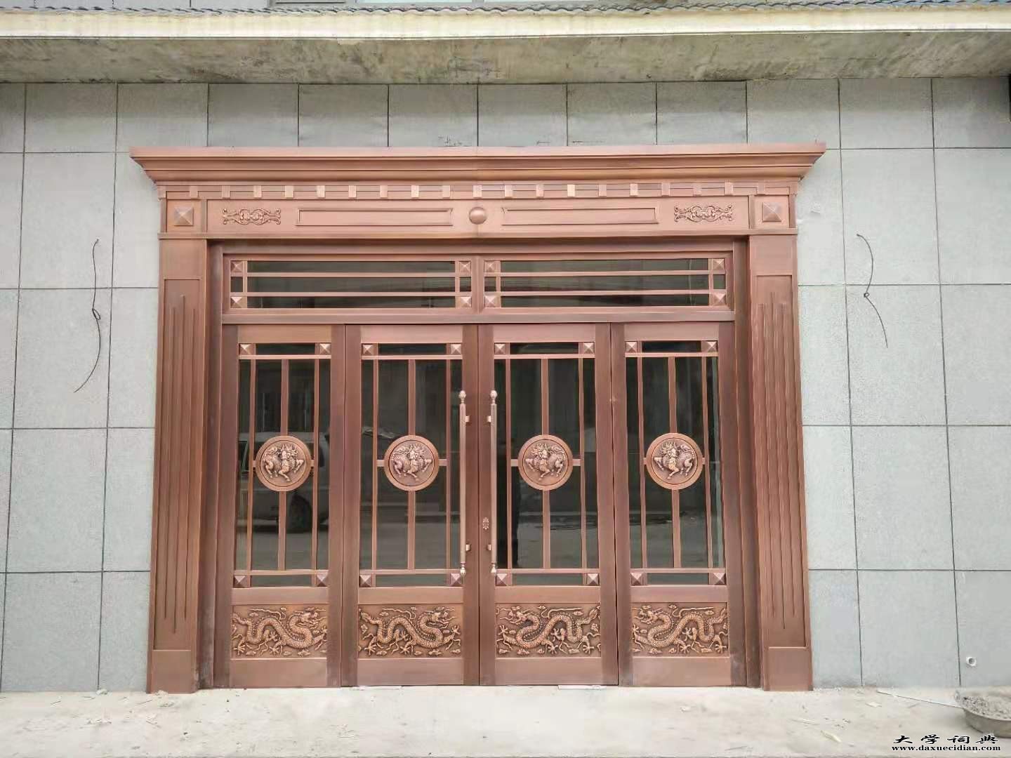 宁夏玻璃铜门