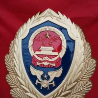 新疆静电喷漆消防徽制作  新款手工贴金救援徽生产