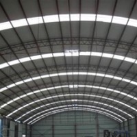 石景山彩钢钢构安装厂家_北京福鑫腾达彩钢钢构厂家订制弧形屋架