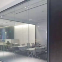 汉口办公室玻璃家具/玻璃推拉门/办公区玻璃隔断墙定制找柏诚