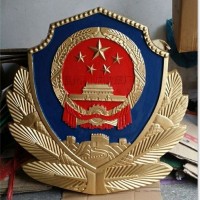 黑龙江警徽定制 1.5米门头背景墙警徽制作厂家