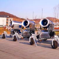 河北邯郸滑雪场方便移动造雪机 仰筒可调节造雪机大型