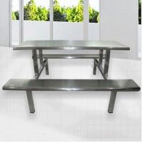 连体不锈钢餐桌稳定性强 给大家一个b2b平台的用餐环境