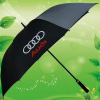 高尔夫广告汽车雨伞，鹤山市雨伞加工厂家，奥迪汽车宣传雨伞